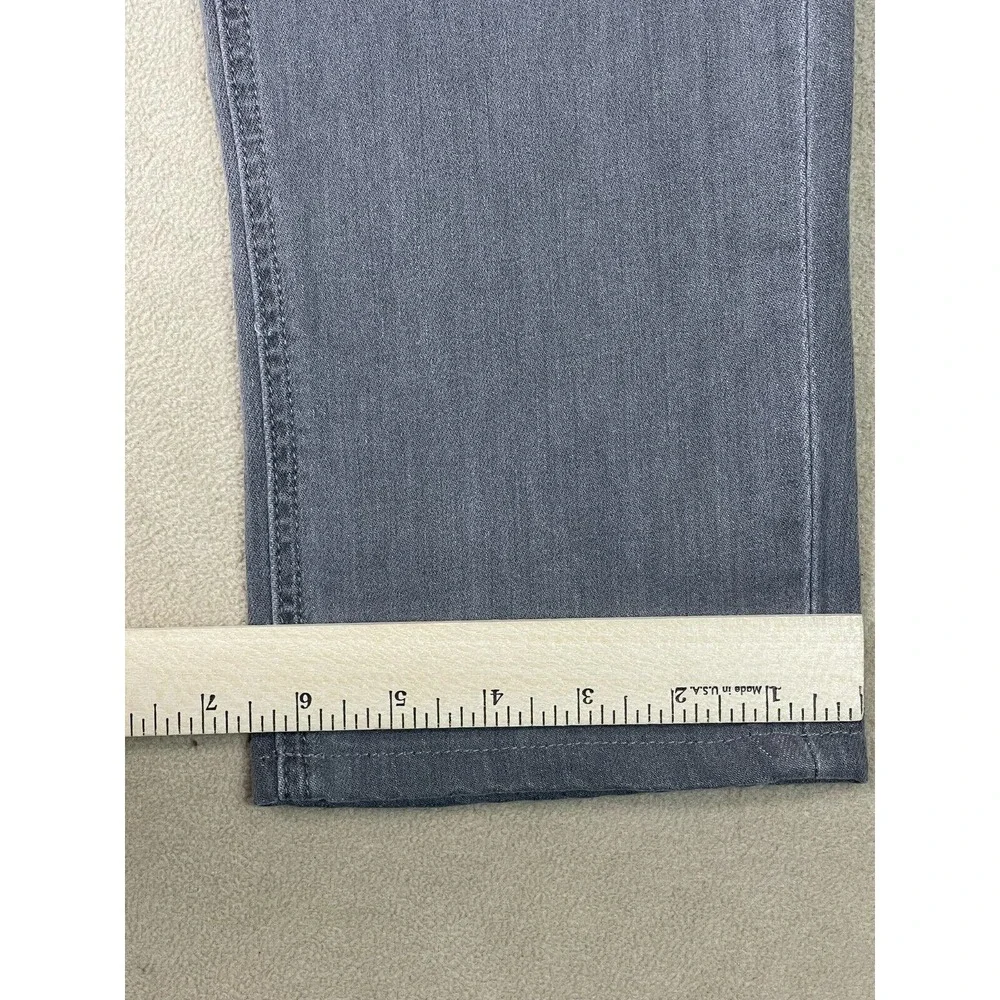 Barbell Jeans Mens 28 Gray Straight Mid‎ Rise Logo Pockets Preppy Adult